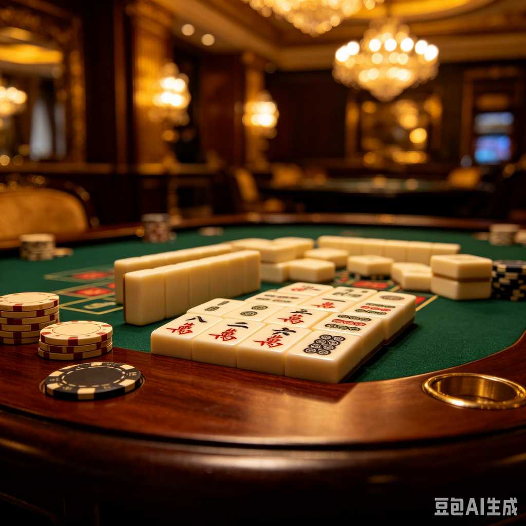 printed logo mahjong set
